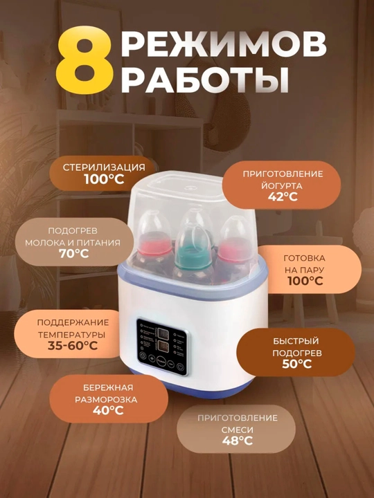 Подогреватель - стерилизатор бутылок, для детей, 4 в 1