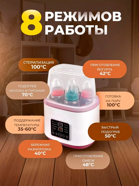 Подогреватель - стерилизатор бутылок, для детей, 4 в 1