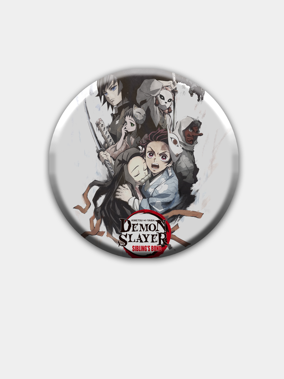 Kiyimlar, sumkalar, anime mavzulari uchun nishonlar Jinlarni kesadigan pichoq, 58 mm - 