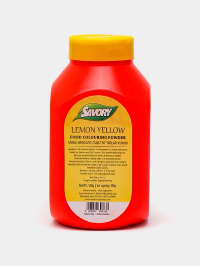 Savory Lemon, желтый, порошок для окрашивания пищи, 500 г — SAVORY-DFGTRFB