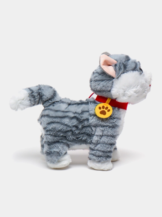 Котенок игрушка интерактивная, кошка робот, собачка робот, умный кот ходит, мяукает, лает 