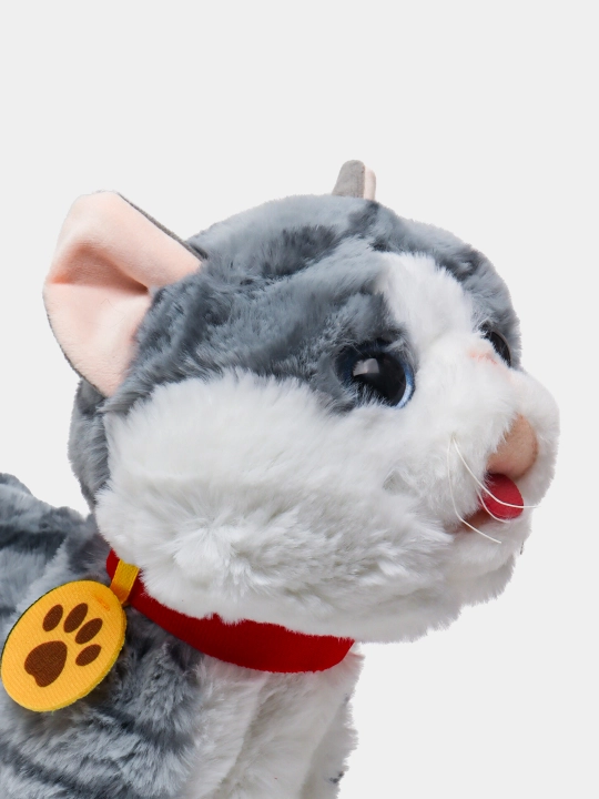 Котенок игрушка интерактивная, кошка робот, собачка робот, умный кот ходит, мяукает, лает 