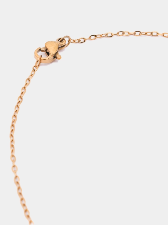 Комплект цепочка с кулоном, серьги YSL, клевер, золотой цвет, бижутерия