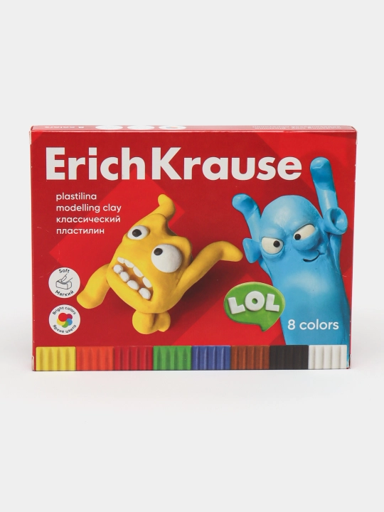 Klassik plastilin ErichKrause Jolly Friends 8 ta gul, 144 gr, 61345 - 