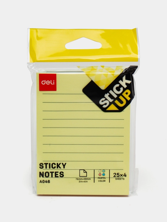 Стикеры для заметок Deli EA046, 3 * 4IN, 4 * 25 sheets, 76 * 101 мм - 