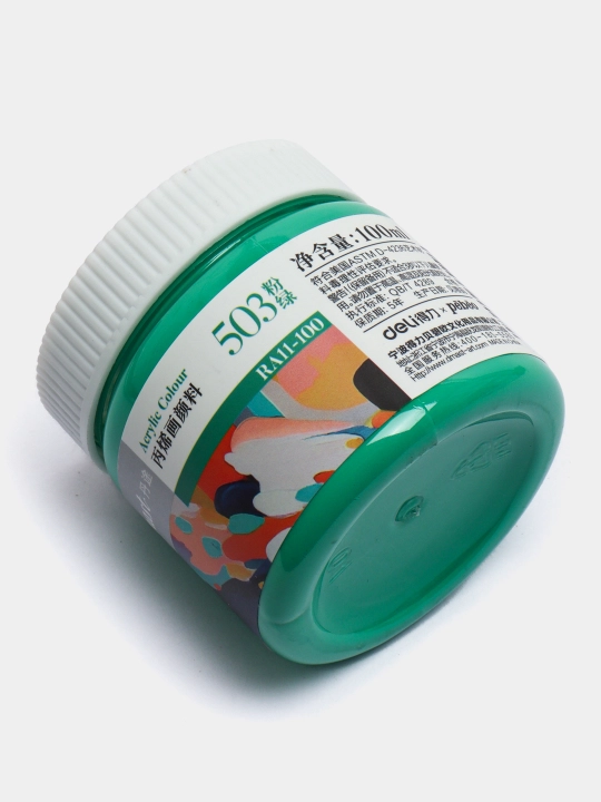 Краска акриловая в банке Dmast Deli RA11-100-503 Pink Green, 100 мл