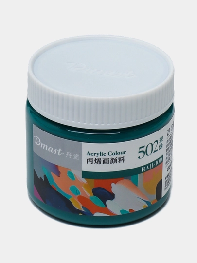 Краска акриловая в банке Dmast Deli RA11-100-502 Emerald Green, 100 мл — ДЕЛИ-P152AD6