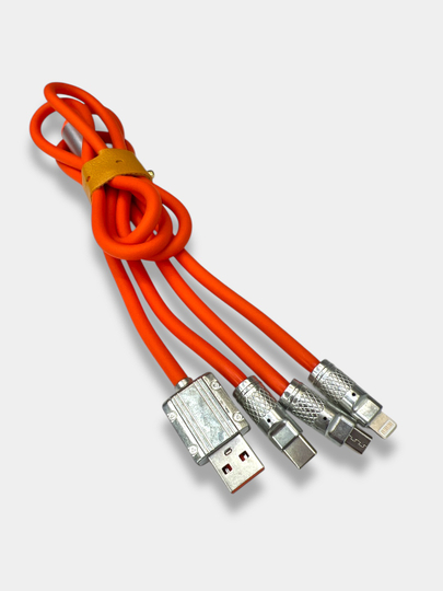 Зарядный кабель, быстрое зарядное устройство USB, микроподсветка Type-c, 3 в 1