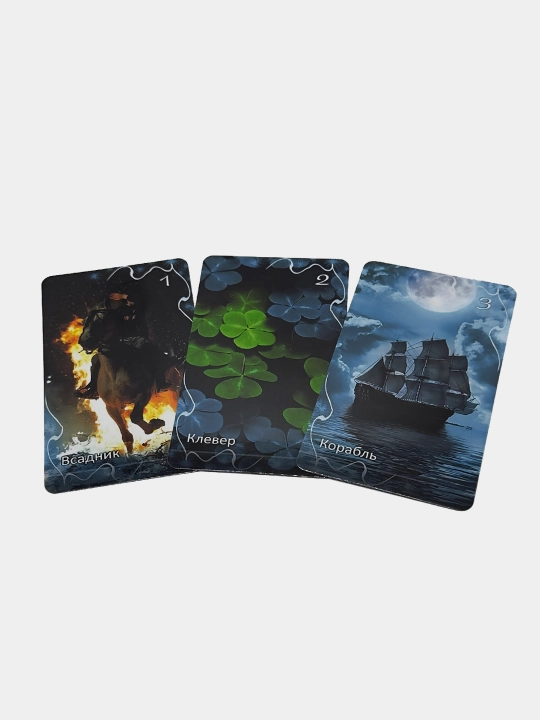 Eclipse Oracle, 3 in 1 - Lenormand, taro va salbiy diagnostika, laminatlangan, 158 kart