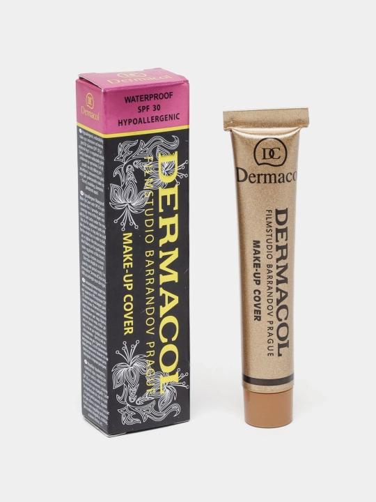 Dermacol tonal krem  suv o'tkazmaydigan yuz kremi, yashiruvchi bo'yanish qopqog'i, 210