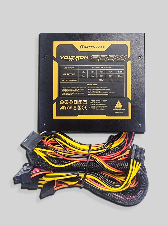 Блок питания Greenleaf ATX-500W, 80+ GOLD