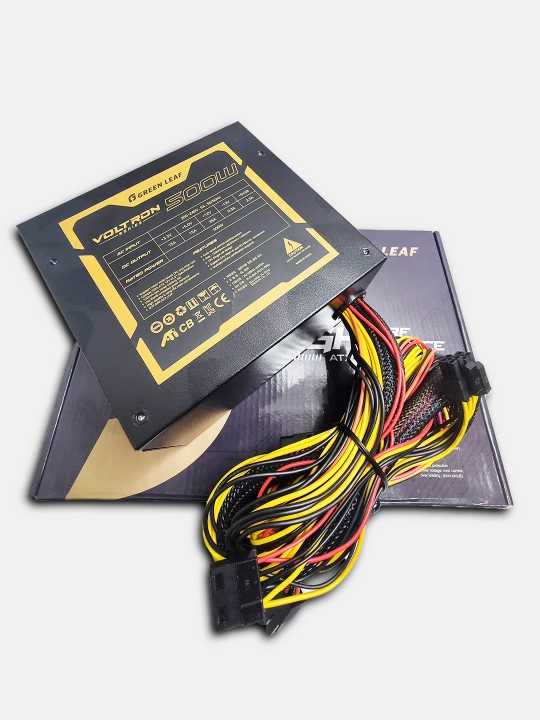 Блок питания Greenleaf ATX-500W, 80+ GOLD