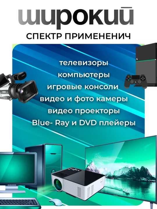 Кабель DisplayPort 1.4 8K, 1,8 м, для монитора, ПК и видеокарты