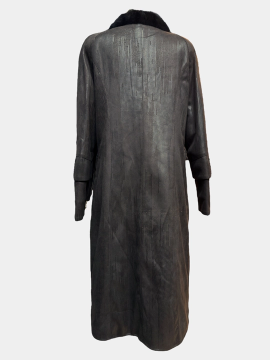 Ayollar paltosi, dublyonkasi, tabiiy moyna, 110 sm