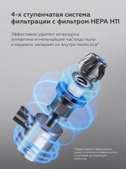 Беспроводной пылесос, BQ VC1002H, вертикальный, 35 мин работы, мощность всасывания 45Вт