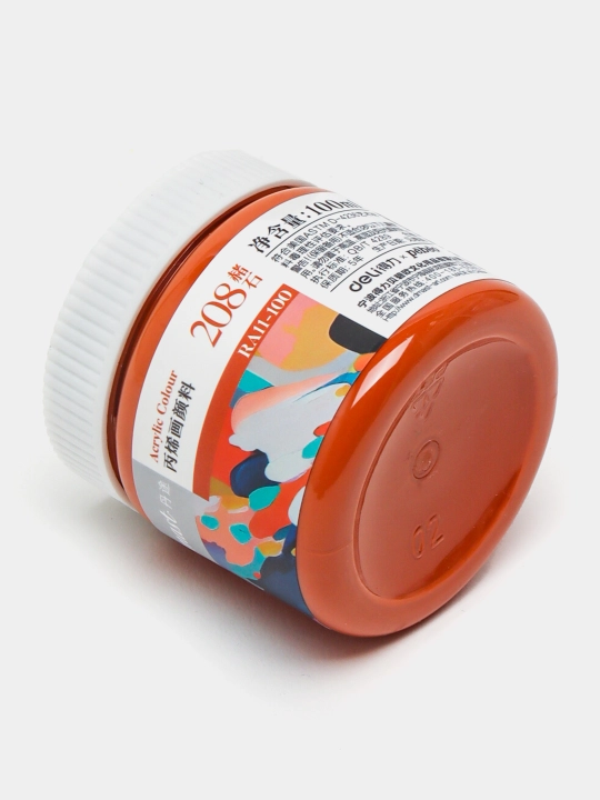 Краска акриловая в банке Dmast Deli RA11-100-208 Red Ochre, 100 мл