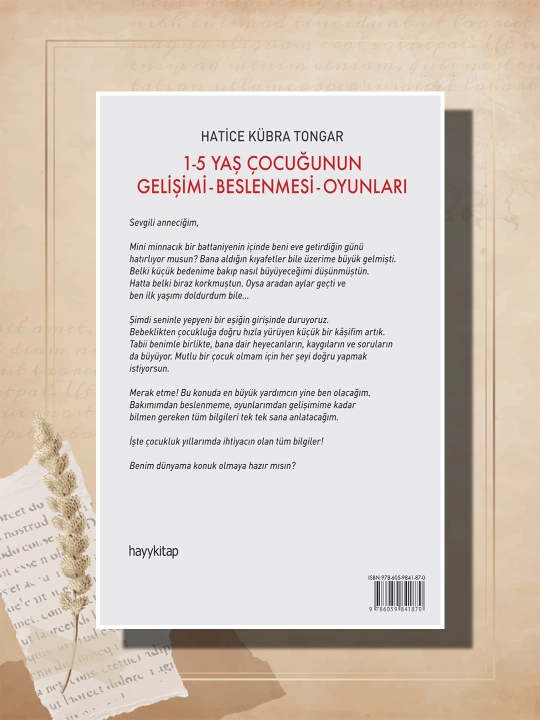 1-5 Yas Cocugunun Gelisimi Beslenmesi Oyunlar: Hatice Kubra Tongar