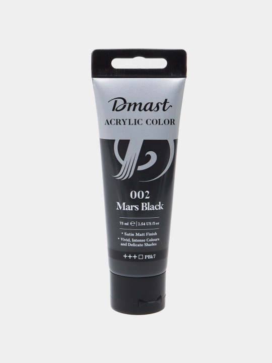 Naychadagi akril bo'yoq, Dmast Deli EC330-MB, 002 Mars Black, 75 ml - 