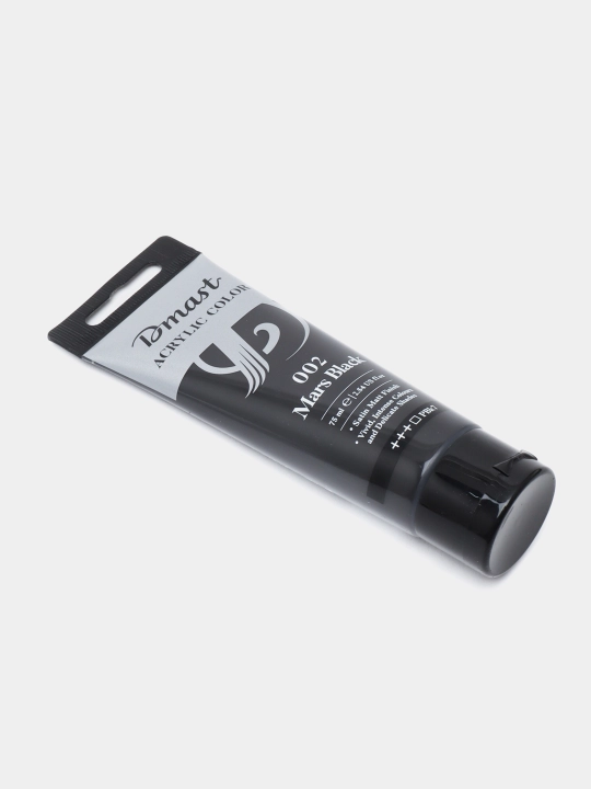 Краска акриловая в тубе, Dmast Deli EC330-MB, 002 Mars Black, 75 мл