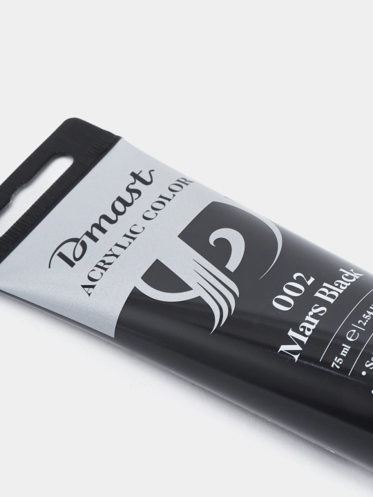 Краска акриловая в тубе, Dmast Deli EC330-MB, 002 Mars Black, 75 мл
