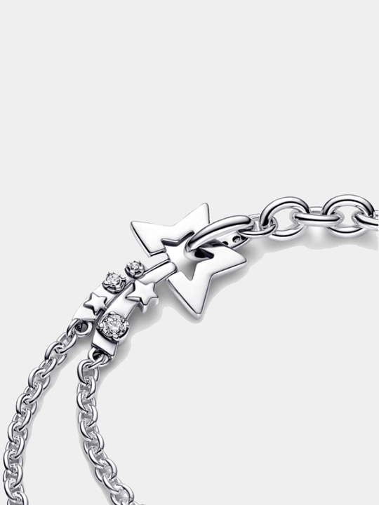 Pandora brasleti Yulduz izi 592409C01, 925 kumush, kubik sirkoniy