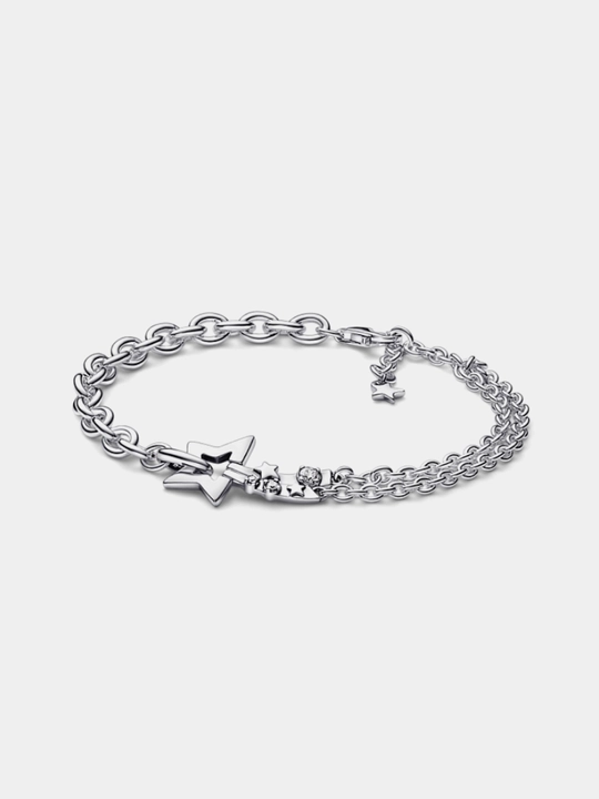 Pandora brasleti Yulduz izi 592409C01, 925 kumush, kubik sirkoniy