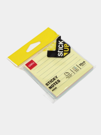 Стикеры для заметок Deli EA045, 3 * 3IN, 4 * 25 sheets, 76 * 76 мм