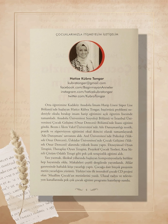 Cocuklarimizla Itismeyelim Iletiselim, Hatice Kubra Tongar