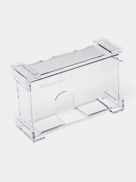 Deli E7621 shaffof plastik tashrif qog‘ozi, 9×5,5 sm