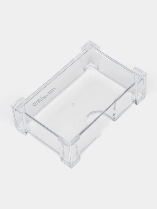 Deli E7621 shaffof plastik tashrif qog‘ozi, 9×5,5 sm