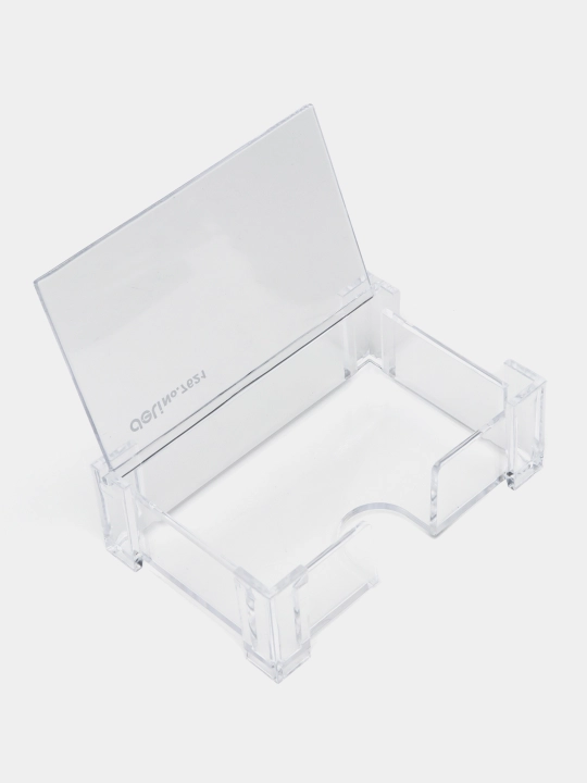 Deli E7621 shaffof plastik tashrif qog‘ozi, 9×5,5 sm