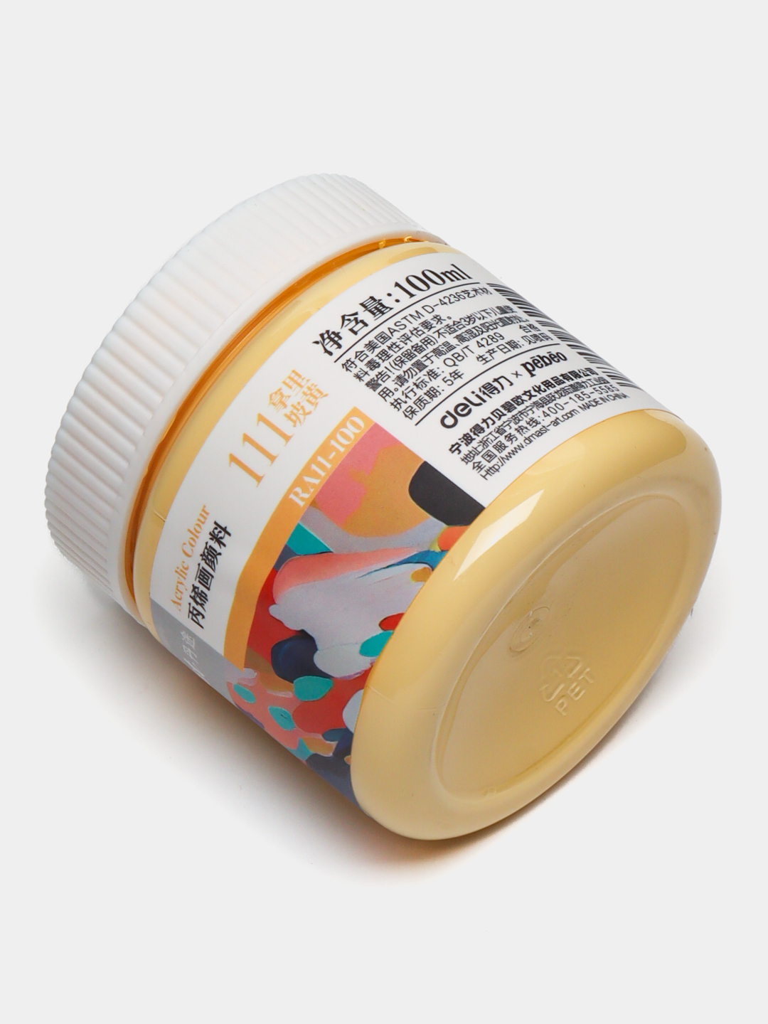 Краска акриловая в банке Dmast Deli RA11-100-111 Naples Yellow, 100 мл