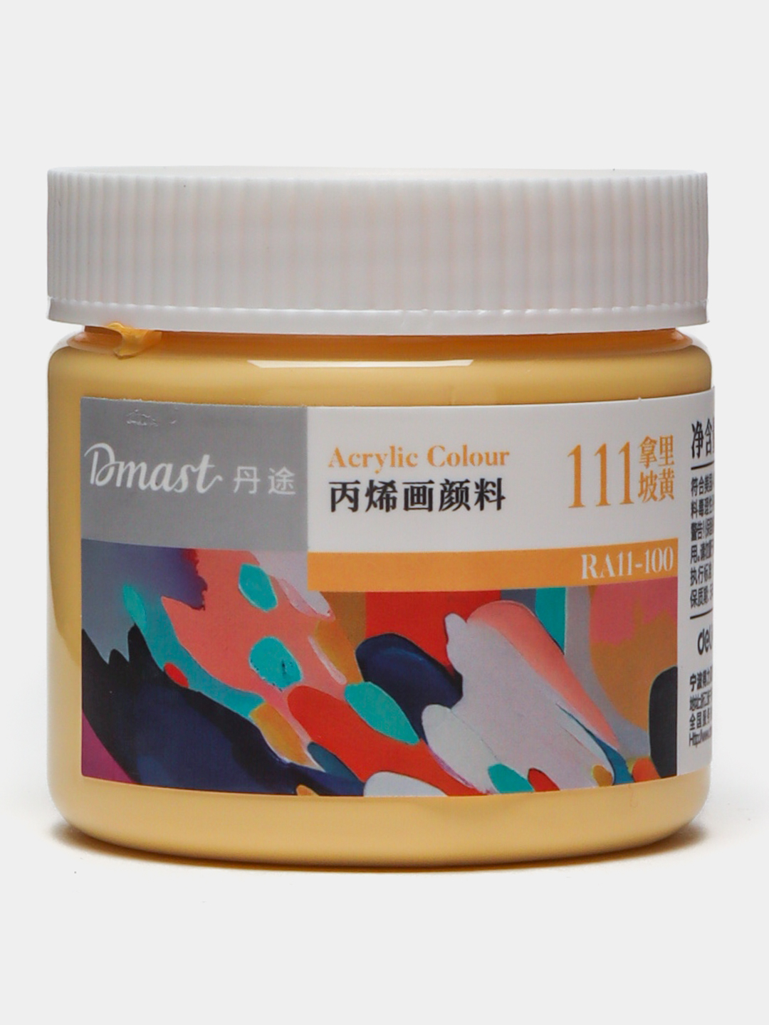 Bankadagi akril bo'yog'i Dmast Deli RA11-100-111 Naples Yellow, 100 ml - 