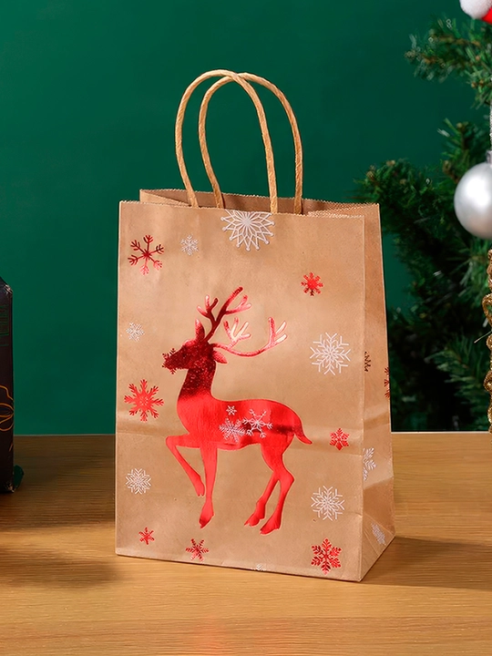 Yangi yil sovgasi uchun Kraft paket - 
