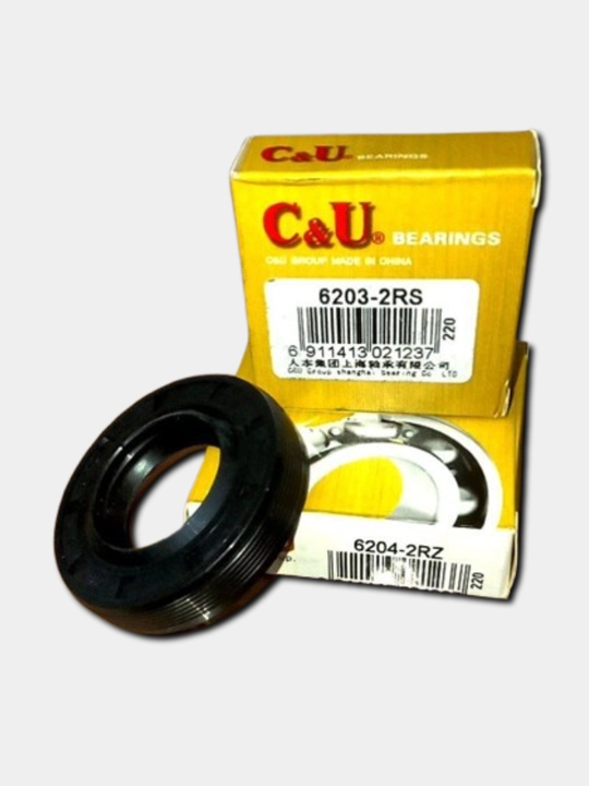 Подшипники и сальники для стиральной машины Атлант, 5-6 кг, 6203-2RS-6204-2RS-25*47.10/12