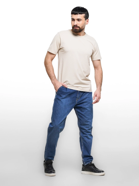 Erkaklar boyfriend jinsisi CJ Pleated Tapered Fit Jeans