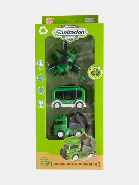 Набор машинок Sanitation Urban Green Guardian / Fire Fighting Safeguarding City Security