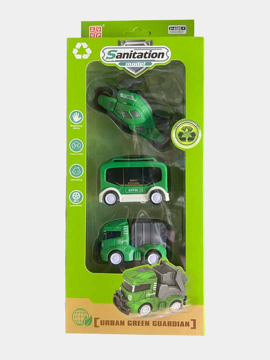 Набор машинок Sanitation Urban Green Guardian / Fire Fighting Safeguarding City Security