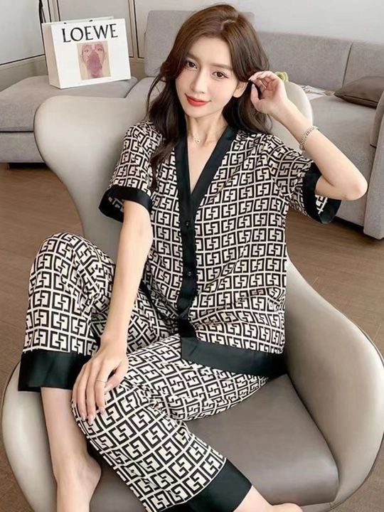 Ayollar uchun pijama, uy uchun ikki qismli kiyim to'plami, pijamalar