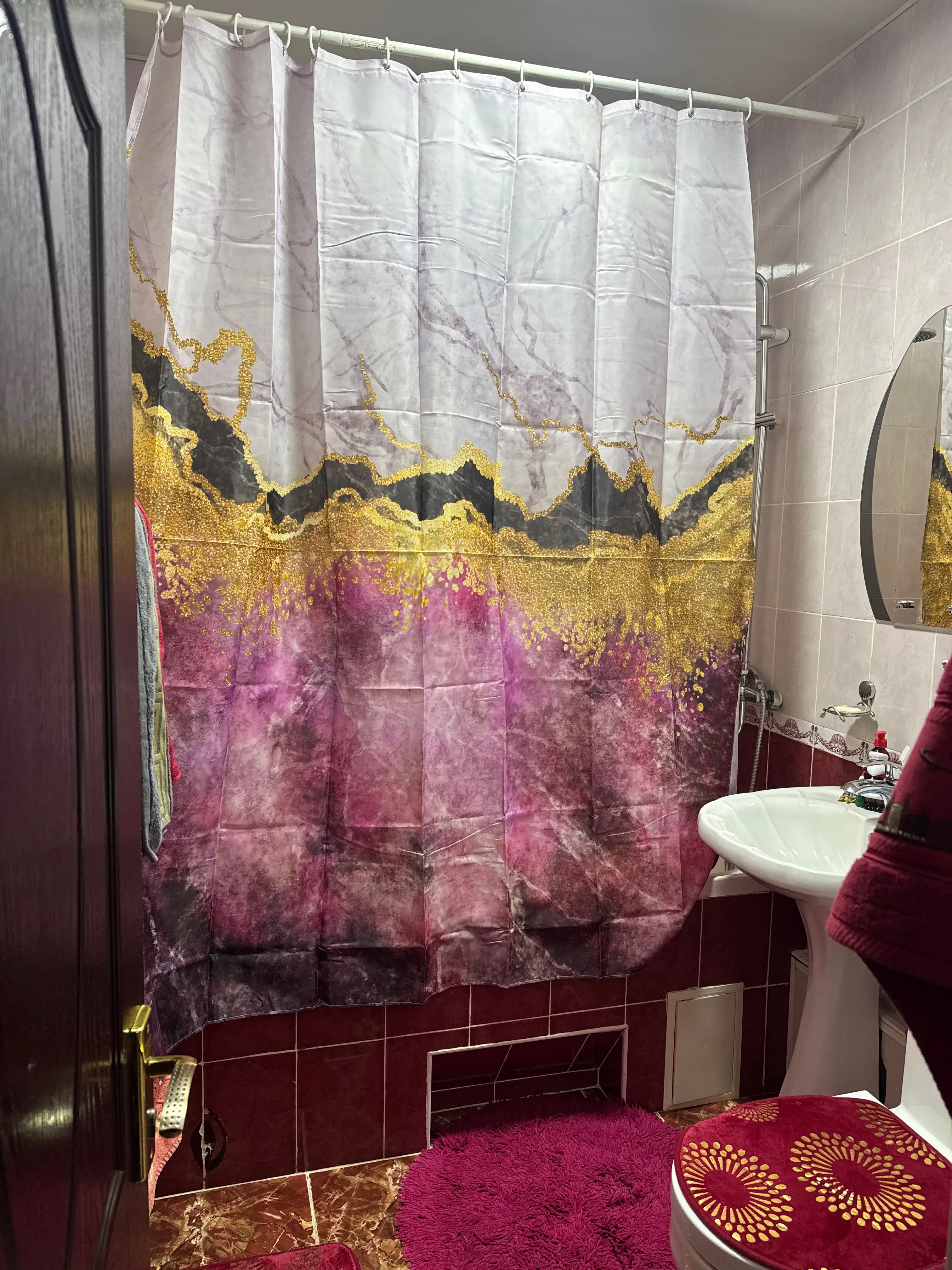 Шторы для ванной и душа, водоотталкивающая, 180 * 200 см
