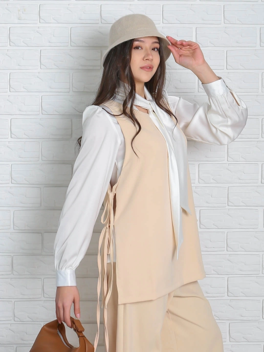 Jilet, yon bogichli top, kostyum matosi, S-M - 