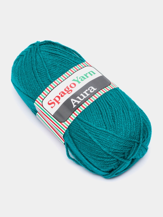 Toqish uchun ip Spagoyarn Aura, bir xil rangli