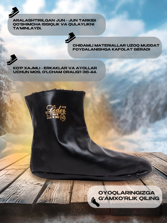 Maxsi, termal issiq qishgi paypoqlar erkaklar uchun universal