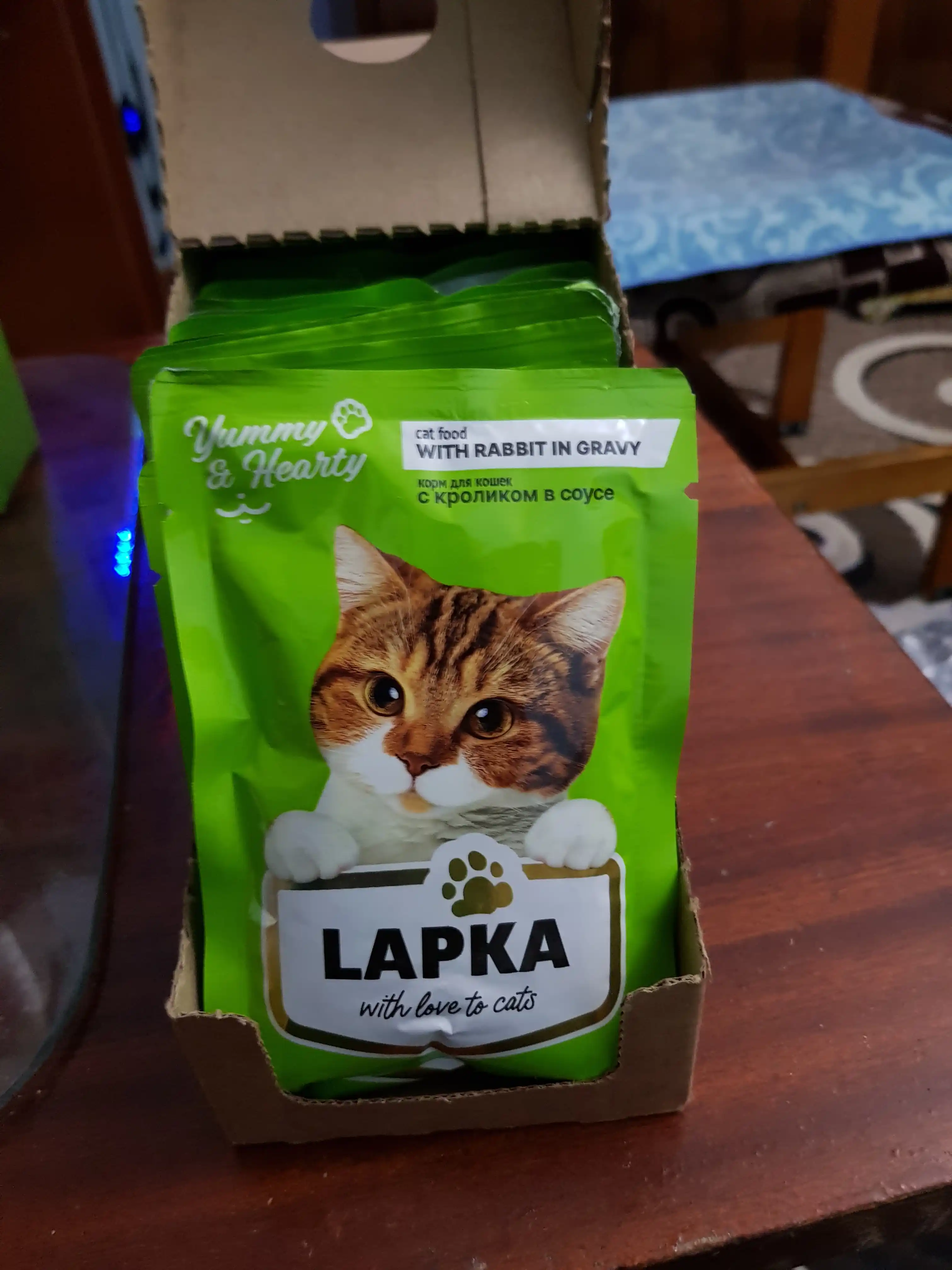 Lapka влажный корм для кошек, с кроликом 85 гр 28 шт