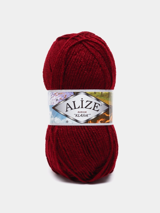 Alize Burcum Klassik to‘quv ipi, bir xil rangli