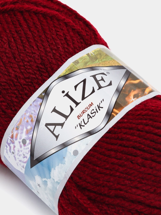 Alize Burcum Klassik to‘quv ipi, bir xil rangli