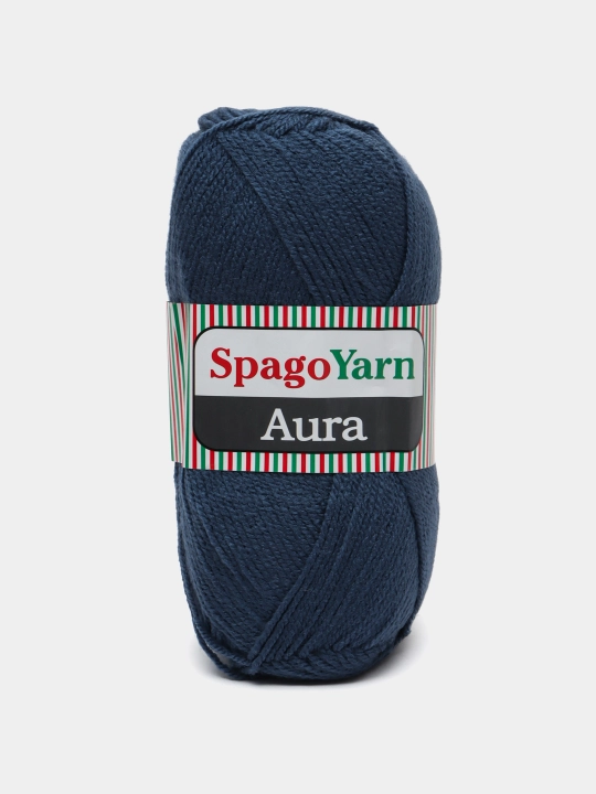 Toqish uchun ip Spagoyarn Aura, bir xil rangli - 