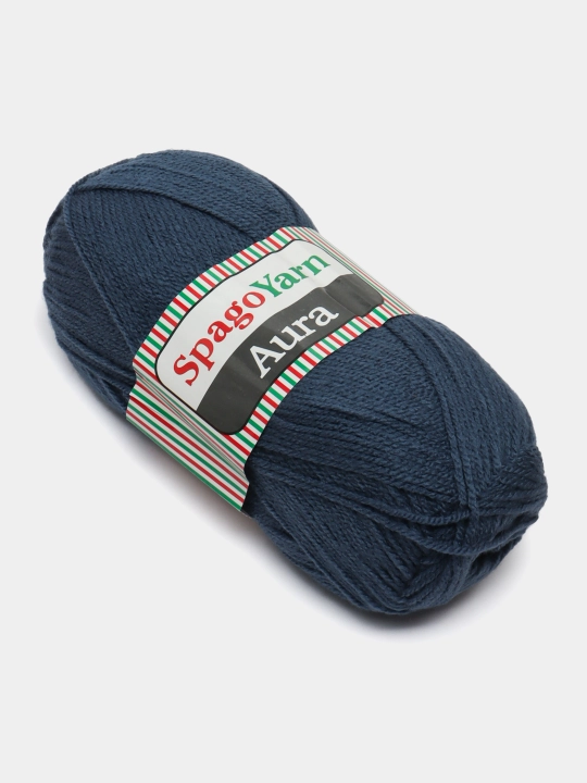 Toqish uchun ip Spagoyarn Aura, bir xil rangli
