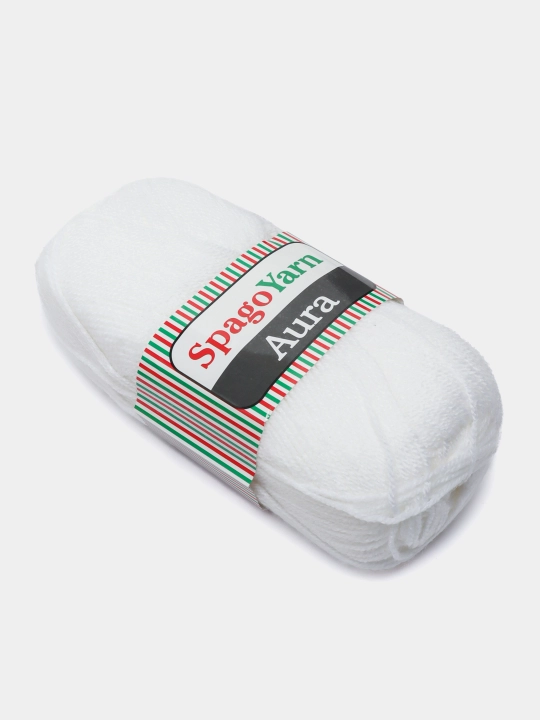 Toqish uchun ip Spagoyarn Aura, bir xil rangli