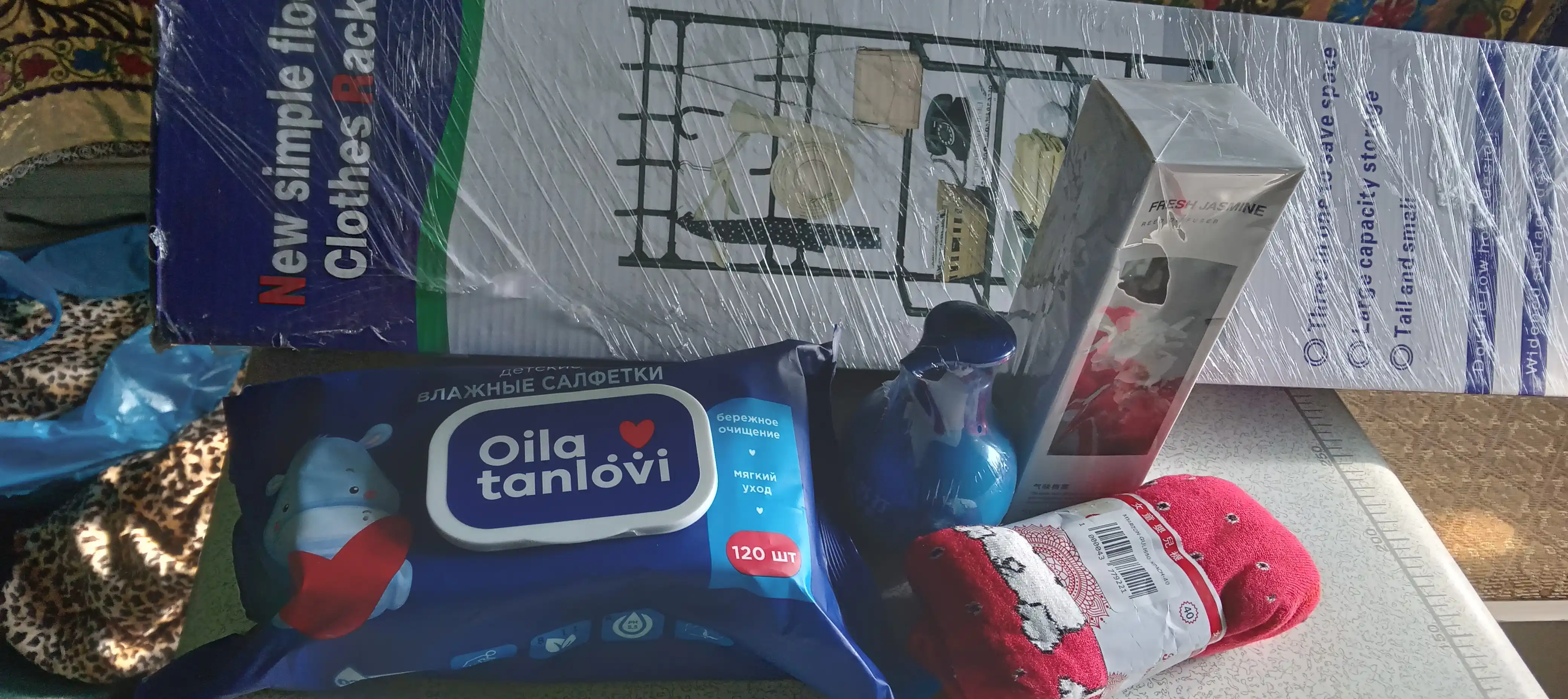 Вешалка напольная, для одежды, с 5 полками, для обуви, гардероб с обувницей, в прихожую
